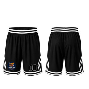 Print-on-demand unisex sportkleding, grafisch ontwerp, custom sublimatie, dubbel mesh, cropped designer workout basketbalshorts, 100% polyester - Product Image 1