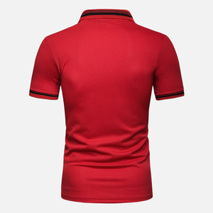 เสื้อโปโลแขนยาวผู้ชายผ้าฝ้าย 100% ทรงเข้ารูป ปกคอพับ สีพื้น มีไซส์ใหญ่ ขายส่ง - Product Image 4