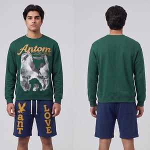 Ensemble short et t-shirt de sport pour homme grande taille, imprimé avec logo personnalisé, en coton respirant, idéal pour l'été - Product Image 3