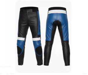 Jeans de Motociclista de Cuero Clásico Lucky Blue – Ropa Urbana para Motociclismo - Product Image 1
