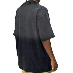 <b>Men</b> Streetwear Cotton Acid Wash T <b>Shirt</b> Hip Hop Vintage Style Custom Logo Printed Wholesale Washed Fashion <b>Shirts</b> - Product Image 4