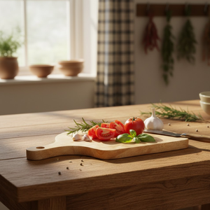 Planche à découper rectangulaire élégante en bois massif |   Planche à découper épaisse et robuste pour la cuisine, le fromage, le pain et la préparation des légumes - Product Image 2