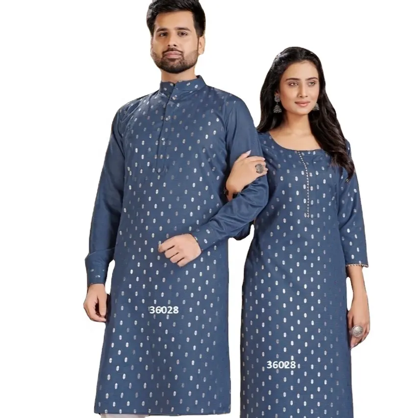 Best Matching Outfit for Couple Kurta and Kurtis Combo Offer at Wholesale Price For Couple Wear Wedding Or Festival Dress 2022