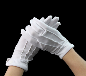 Jewelry Etiquette Work White Cotton Dot <b>Gloves</b> Dust Proof and Waterproof Anti-cutting Thick Two - Product Image 2