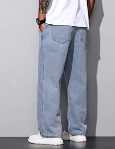 Jeans de Mezclilla para Hombre, Corte Recto, Lavado a la Piedra, Cintura Media, Ajuste Holgado, Estilo Casual de Algodón, para Primavera - Product Image 2