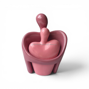 AG Elements - Escultura de Cerámica Rosa Hecha a Mano, Multi-pieza, para Almacenamiento, Adorno de Lujo para Escritorio, Regalo Artístico para Hogar Moderno - Product Image 1