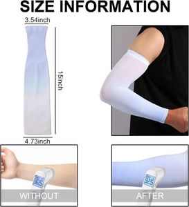 Manchons de compression unisexes personnalisables avec logo, respirants, 100 % polyester, anti-UV, séchage rapide - Product Image 3