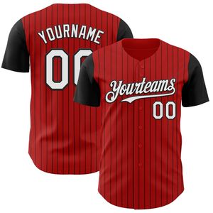 Maillot de baseball à rayures fines - 100% polyester, imprimé par transfert thermique, nom d'équipe personnalisé, manches courtes, respirant, service OEM - Product Image 5