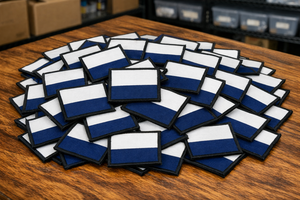 Parche estilo DZ de paracaídas blanco y azul – Insignia tejida del Escuadrón de Señales 216 - Product Image 6