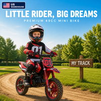 Livraison express depuis l'entrepôt américain, moto tout-terrain à essence 49cc, mini moto tout-terrain, plusieurs options de couleurs, moto tout-terrain pour enfants, moto 2 temps