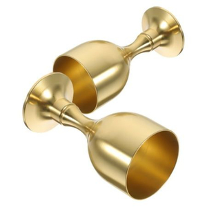 Verre à vin en métal exclusif à long pied pour vin rouge, idéal pour bar, restaurant, maison, verre à vin plaqué cuivre, accessoires de bar - Product Image 5