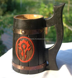 แก้วเบียร์ไม้18ออนซ์งานแฮนด์เมดแก้ววินเทจ18ออนซ์ถ้วยเหล็กกันรั่วของขวัญวันคริสต์มาสสำหรับผู้ชายที่ยั่งยืนและเป็นมิตรกับสิ่งแวดล้อม - Product Image 6