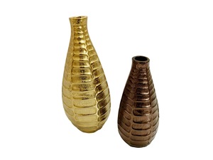 Matte <b>Bronze</b> Metal <b>Vase</b> Handmade Iron Small Eco-Friendly Lightweight Modern Tabletop Decor for Wedding Home Styling - Product Image 5