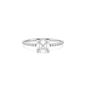 Anillo de Diamante Cultivado en Laboratorio REYES de Alta Calidad, Corte Asscher, 1.32 Quilates, Regalo de Aniversario, Oro Blanco Sólido de 14K, Certificado IGI, Joyería Fina - Product Image 2
