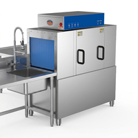 Lave-vaisselle industriel commercial autonome extra large avec convoyeur à chariots pour équipement de cuisine professionnelle