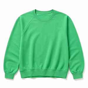 Sudadera de cuello redondo para mujer, jersey de punto verde liso, manga larga, corte regular, informal de invierno - Product Image 4