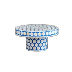 Support à gâteau indien fait à la main en nacre incrustée d'os pour la maison par Agate GM Impex - Product Image 3