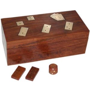 Artículo de artesanía india decorativa para el hogar de alta calidad, nuevo diseño 2025, venta al por mayor, juego de madera personalizado, caja de dominó, dominó de viaje - Product Image 2