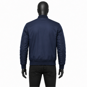 Custom Logo <b>Men's</b> Casual Bomber Jacket Slim Fit <b>Flight</b> Jacket Lightweight Windbreaker Varsity Baseball Outdoor Coat Wholesale - Product Image 2