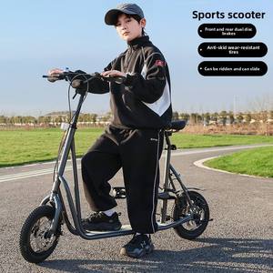 12 Inch Foldable Aluminum Alloy Fork & Rim 2 in 1 Kids Scooter Bike Steel <b>Frame</b> Disc Brake 6 Speed City Bike - Product Image 5