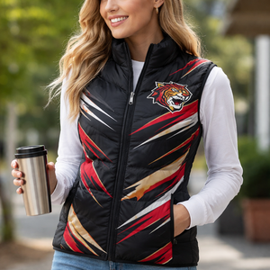 Chaleco acolchado con cuello alto y cremallera para mujer, personalizado al por mayor, para invierno |   Proveedor OEM - Product Image 6