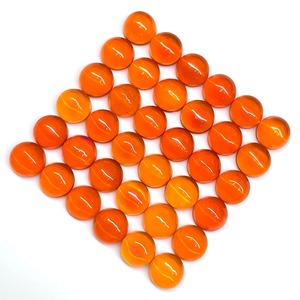 โอปอลสีส้มธรรมชาติ ขนาด 5 มม. รูปทรงกลมแบบคาโบชอง หินสีส้ม พลอยหลวม ขายส่งราคาถูก จำนวนมาก สำหรับทำเครื่องประดับ พลอยโอปอล - Product Image 2