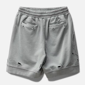 Shorts en molleton personnalisés en gros, 400 g/m², shorts en molleton français brodés, shorts streetwear pour les marques de mode américaines - Product Image 6