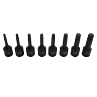 Nous fabriquons votre gamme de produits JS01347 : Jeu de douilles à chocs Torx 8 pièces en Cr-Mo de 1/2 pouce, fabriqué à Taïwan, OEM, garantie 3 ans, coffret soufflé.