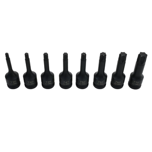 Fabriqué à Taïwan OEM, jeu de douilles à embout Torx à impact 8 pièces en Cr-Mo avec finition phosphate de manganèse, entraînement 1/2 pouce, garantie de 3 ans - Product Image 3