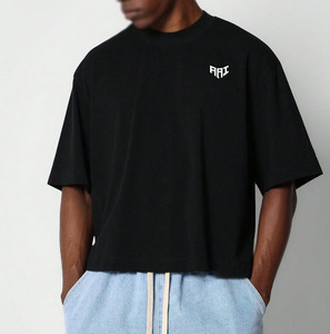 Camiseta Boxy Personalizada para Hombre, OEM, de Gran Gramaje, Oversize, Casual, Lisa, Estilo Urbano, Marca Privada, Venta al por Mayor - Product Image 3