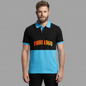 เสื้อโปโลชายคุณภาพสูง ผ้าฝ้าย 100% ปักโลโก้ตามสั่ง ผ้าถัก พิมพ์ลายโลโก้แบบ DTF แห้งเร็ว สวมใส่สบาย - Product Image 1