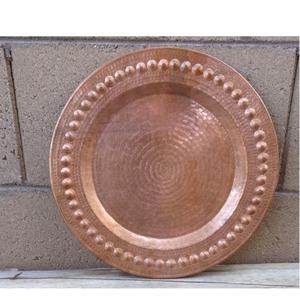 Assiette de présentation en laiton poli miroir, bordure en laiton plaqué or, assiette de présentation ronde sécurisée, vaisselle, assiettes de présentation - Product Image 3