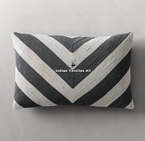 Custom Kashmiri Embroidery Wool Chain <b>Stitched</b> Pillow Cover Decorative Geometric Vintage for Sofa Living Room Hot Selling ITHL - Product Image 2