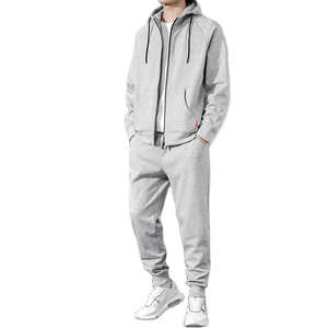 Chándal Deportivo de Invierno para Hombre, Transpirable, de Algodón Sólido, con Capucha y Cordón Ajustable, Ecológico, Ligero, para Gimnasio, Correr y Trotar - Product Image 1