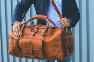 Competitive Price <b>Leather</b> Weekender Travel Duffel <b>Bag</b> Duffel Zipper Closure Multi-Purpose high demanding <b>Leather</b> Travel <b>Bags</b> - Product Image 2