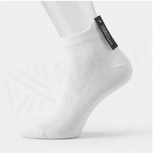 Ankle <b>Socks</b> Solid Black 100% Cotton Breathable Knitted for Adults Summer Casual Wear - Product Image 3
