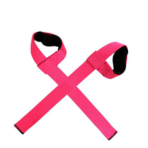 Heavy Duty Bright Pink Cotton Webbing <b>Lifting</b> <b>Straps</b> <b>for</b> Weightlifters Breathable Wrist Support <b>for</b> Intense Gym Sessions - Product Image 2