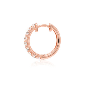 ต่างหูห่วงแบบ Huggie ชุบทองคำขาว 14K ประดับเพชรเพาะเลี้ยงทรงกลมเจียระไนแบบ Brilliant Cut น้ำหนัก 0.62 กะรัต ได้รับการรับรองจาก IGI เครื่องประดับหรูหราสำหรับงานปาร์ตี้ - Product Image 6