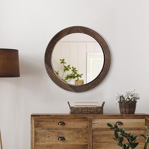Miroir mural en bois écologique, design moderne du milieu du siècle, fait main et durable, léger, provenant de l'Uttar Pradesh - Vente en gros disponible - Product Image 4