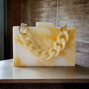 <b>Best</b> Selling Luxury Handmade Epoxy Resin Clutch Bag For Women Custom Design Evening Purse For Wedding Party And Special Events - Product Image 5