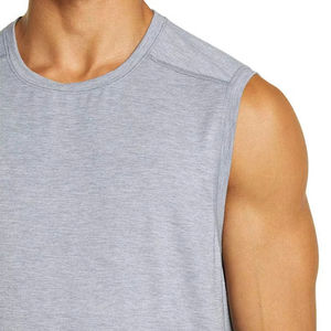 Camiseta sin Mangas para Hombre de Algodón de Primera Calidad con Logotipo Personalizado, Corte Ajustado, para Gimnasio - Product Image 4