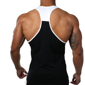 Breathable Knitted Casual <b>Mens</b> Gym <b>Singlet</b> Lightweight Polyester Stringer Compression Fitness Workout Bodybuilding Activewear - Product Image 5