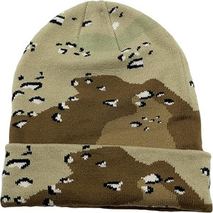 Custom Made in Pakistan Wholesale Winter Hand Knitted Animal Print Wool Blend Beanie Hat Cheap Price High Quality Unisex Cap - Product Image 4