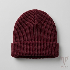 VANEK INTERNATIONAL Bonnet tricoté unisexe réglable avec broderie main couleur unie/têtes de mort 100% acrylique Hiver Quotidien Décontracté - Product Image 4