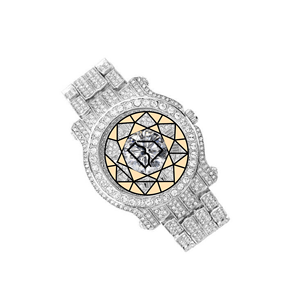 Reloj de Cuarzo de Acero Inoxidable con Moissanita Iced Out para Hombre, Esfera Completamente Pavimentada, Pasa la Prueba del Diamante VVS1, Lujo - Product Image 4