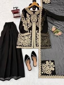 Black Embroidered <b>Abaya</b> <b>Dress</b> Women Long Sleeve Islamic Evening Outfit Middle East Formal Wear - Product Image 6