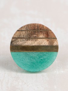 Poignée de meuble en résine et bois écologique faite à la main, élégante, pour armoire et porte, tirette de tiroir moderne pour la décoration intérieure - Product Image 3