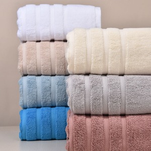 Home Use 100% Cotton <b>Towel</b> Solid Color Embroidered Logo Soft and Absorbent Woven Technics Wholesale - Product Image 4