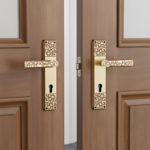 Premium Solid Brass <b>Door</b> <b>Handle</b> <b>Set</b> with Mortise Lock | Luxury Lever <b>Handles</b> for Interior <b>Doors</b>,Home & Office Interior Hardware - Product Image 3