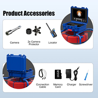 Caméra d'inspection industrielle pour canalisations d'égouts 100M, écran IPS 9 pouces 1080P avec localisateur 512Hz, compteur métrique, DVR, auto-nivelante, câble 7mm